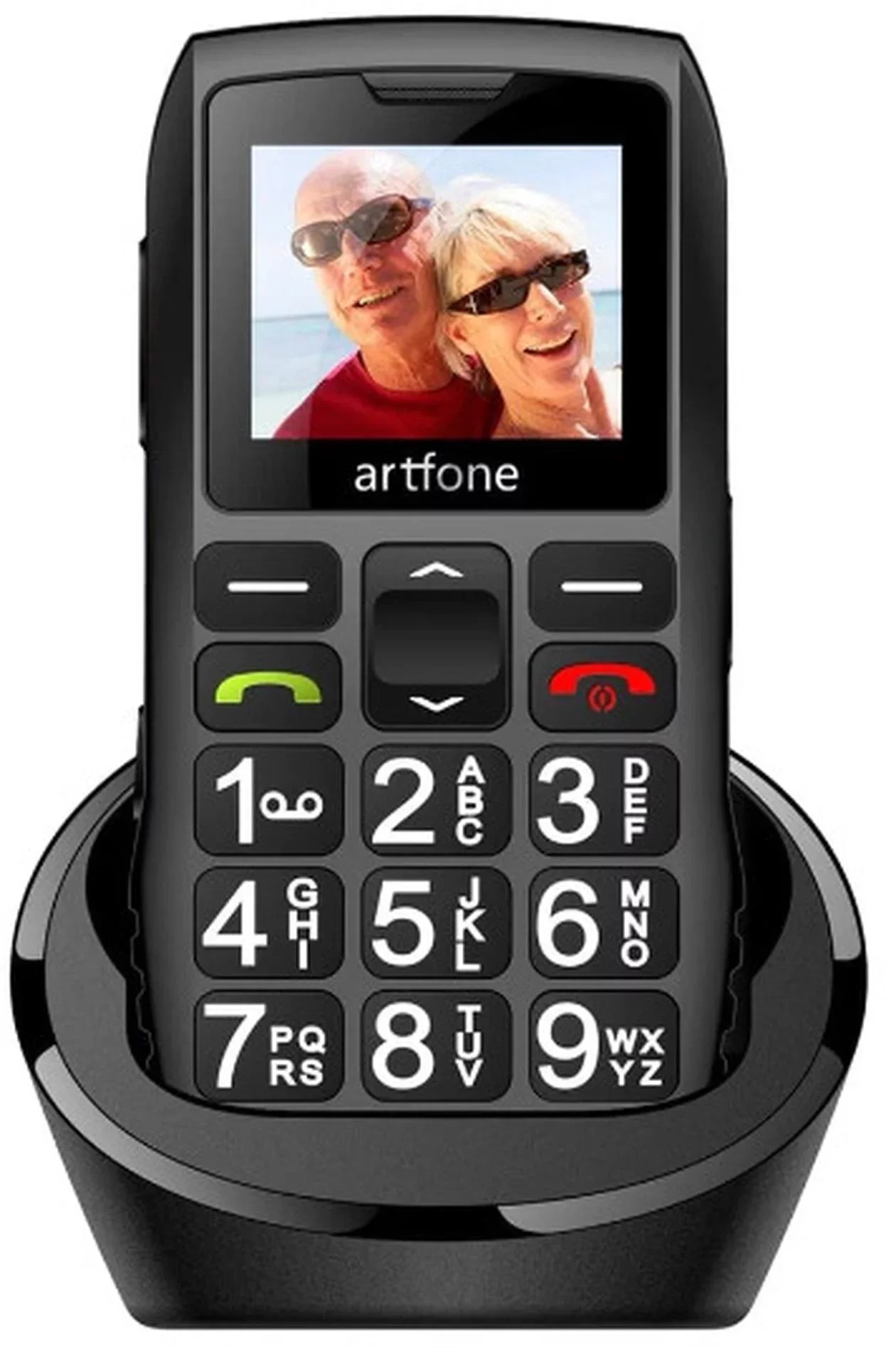 Mobilusis telefonas Artfone C1+, baterijos talpa 1400 mAh, 1.8" ekranas, senjorų telefonas, Dual SIM, palaiko microSD, 2G, 