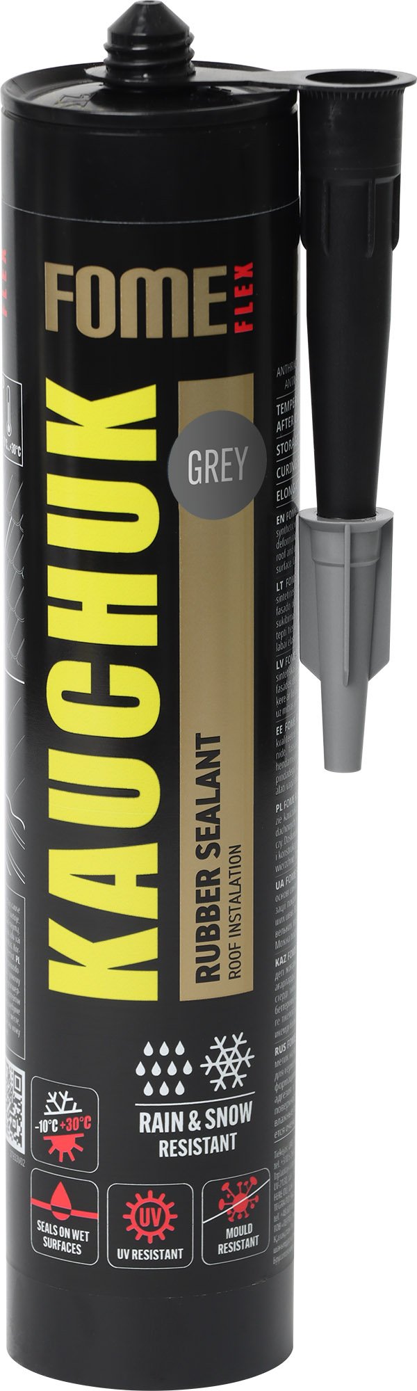 Hermetikas kaučiukinis FOME FLEX Kauchuk, pilkas, 300ml