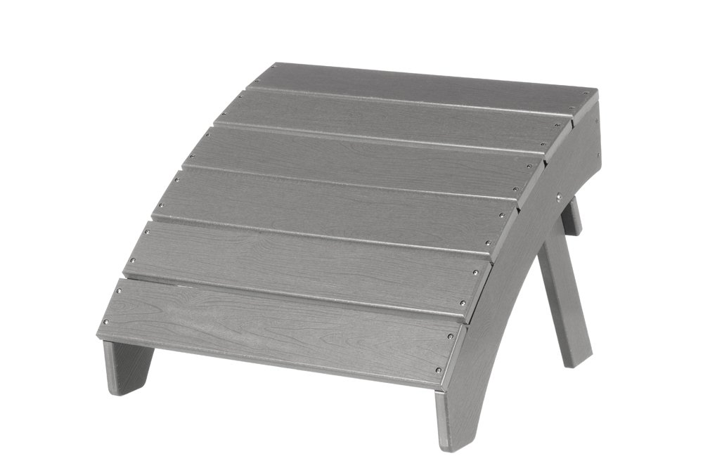 Adirondack tipo kojų suoliukas 4LIVING, plastikas, pilkos spalvos