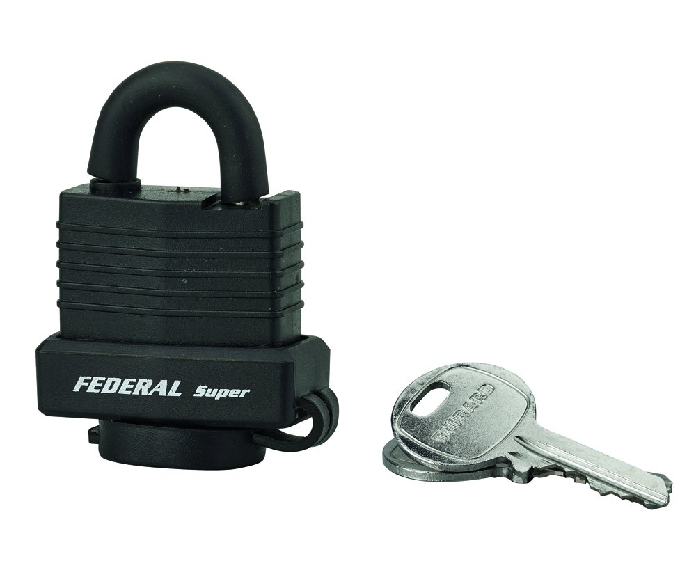 Pakabinama spyna THIRARD, 2 raktai, laminuotas plienas, plastikinis korpusas, spl. juoda, 35 mm, 193396