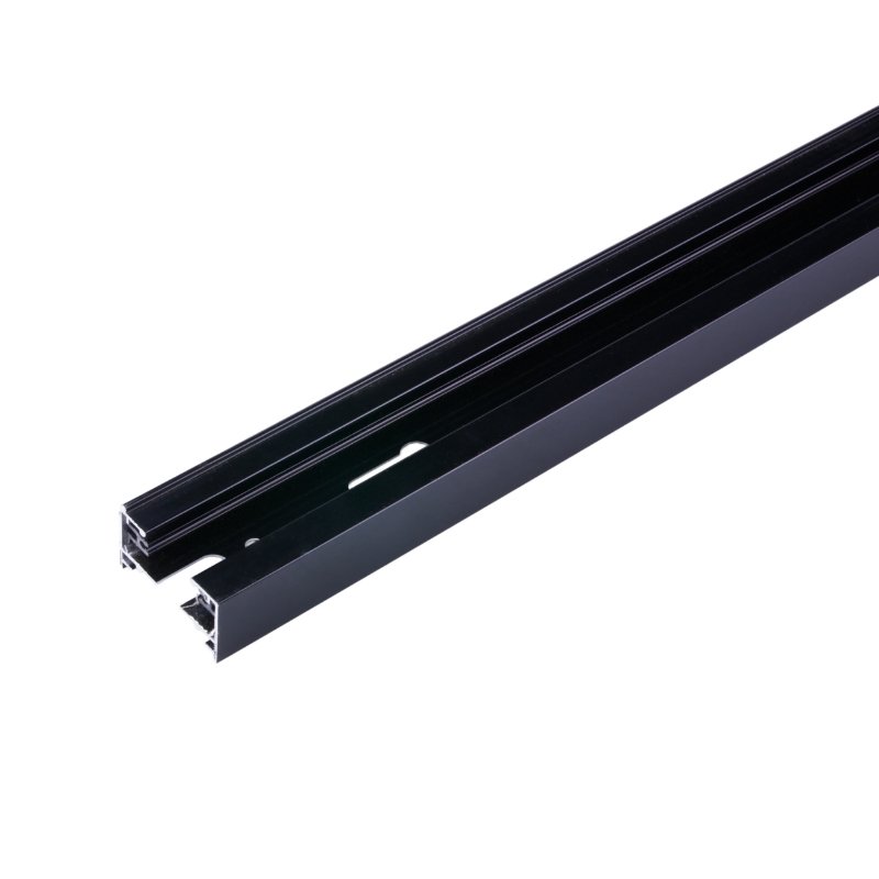 Kryptinių šviestuvų bėgelis DPM X-Line, 2 m, aliuminis, 34 x 20 mm, juodos sp., STS002B