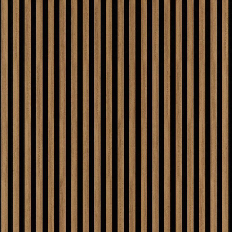 Akustinė dailylentė SoDec 2700x300 6L ST R2 black/light oak 