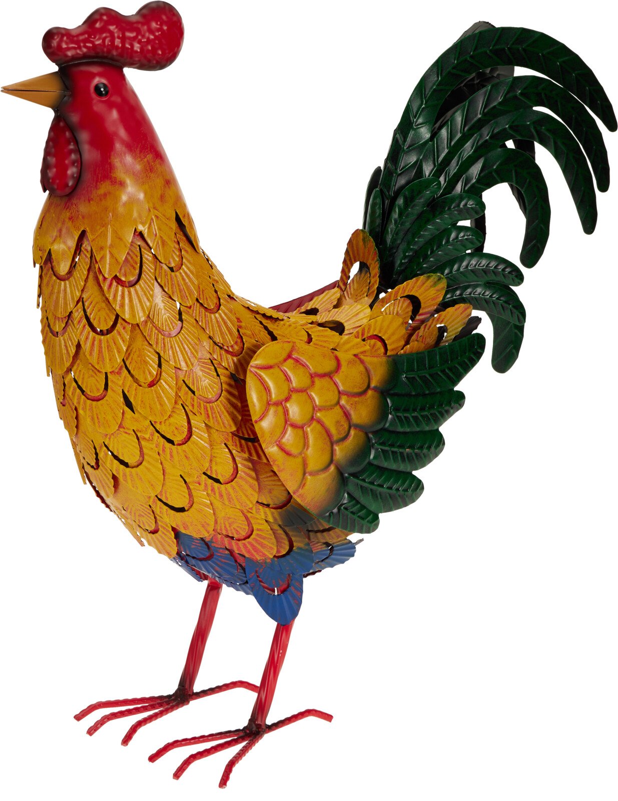 Sodo dekoracija Gaidelis, metalinė, rudos sp., 44 x 15 x 45 cm.