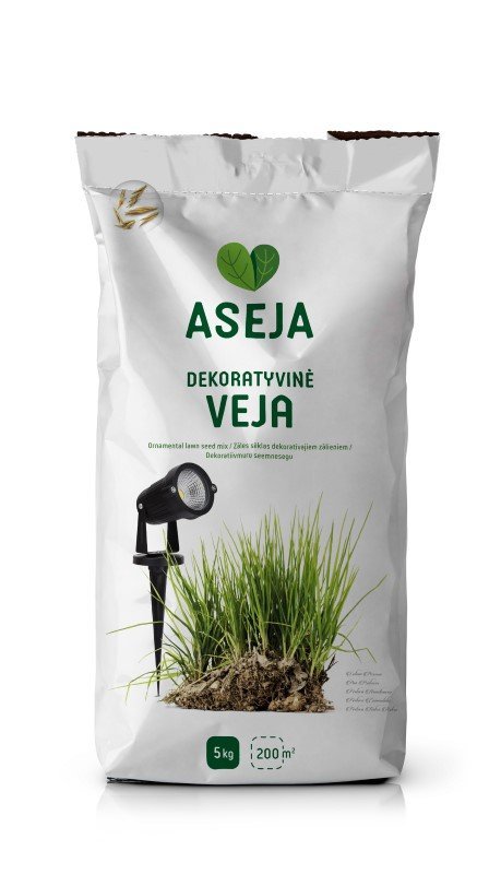Dekoratyvinės vejos sėklų mišinys ASEJA, 5 kg, trumpas galiojimas