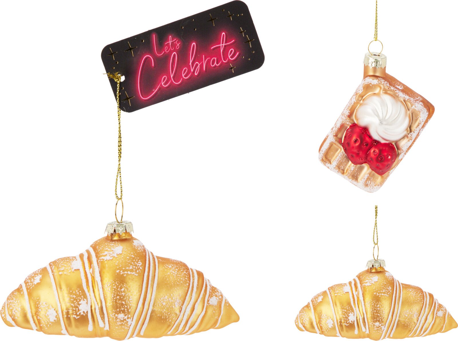 Eglutės žaisliukas Desertas, stiklas, 2 skirtingi dizainai, 9,7 x 5,2 x 4,8 