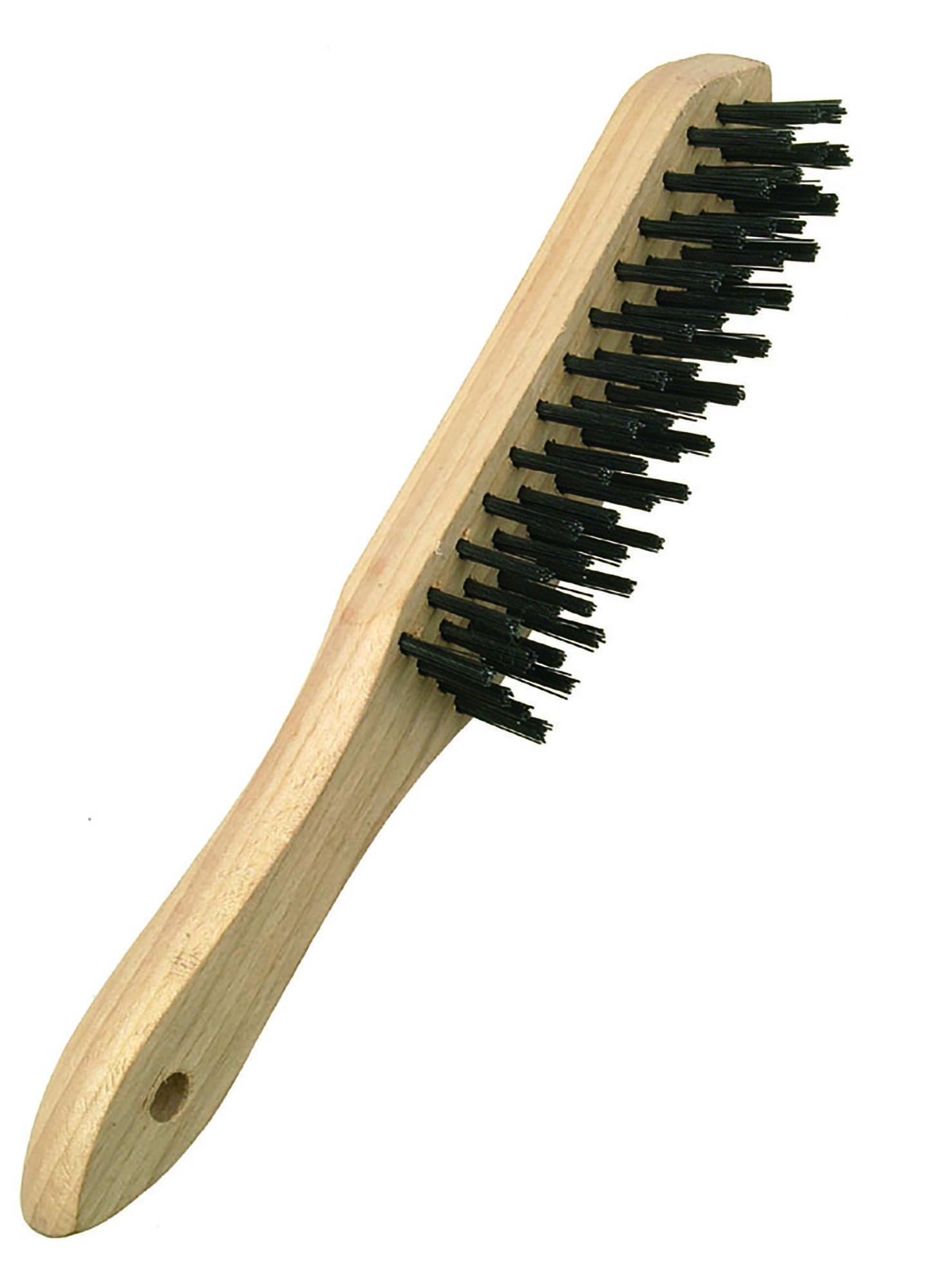 Šepetys šveitimui, 4 eilių, medinė rankena