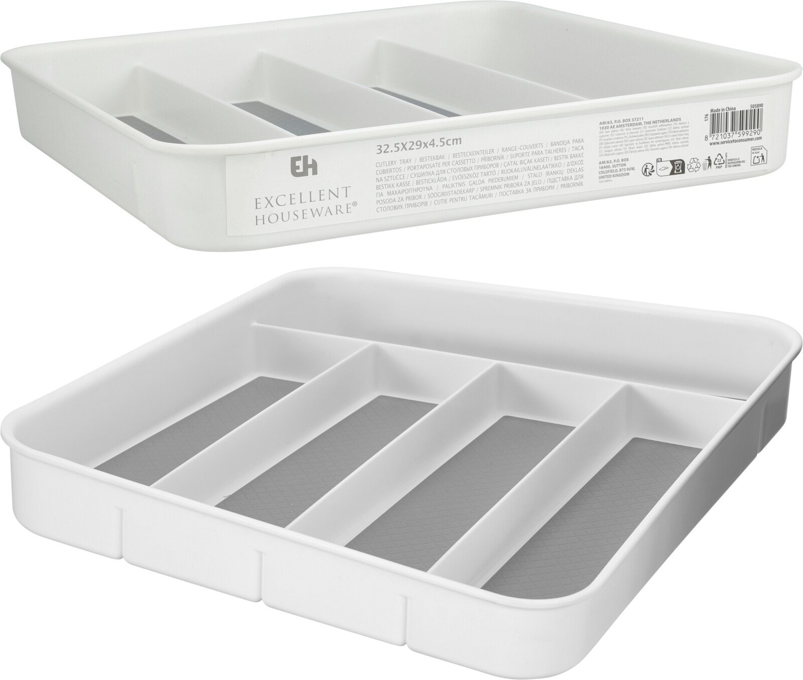 Įrankių dėklas, 32,5 x 29 X 4,5 cm, baltos/pilkos sp.