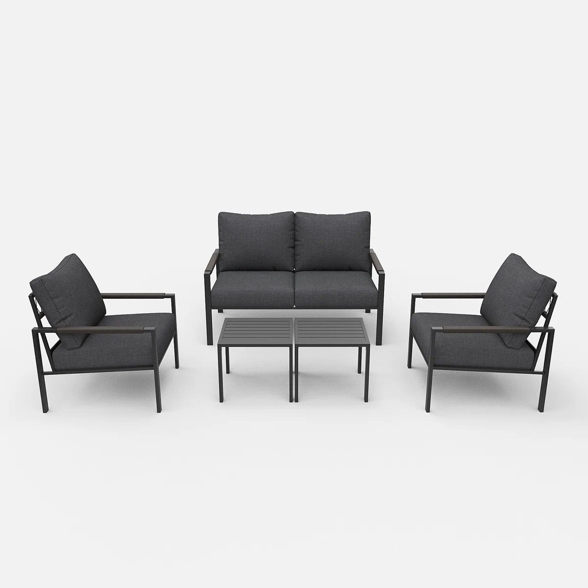 Sodo baldų komplektas NOVELLY HOME, 2 foteliai, dvivietė sofa, 2 staleliai, Venice YHS2582