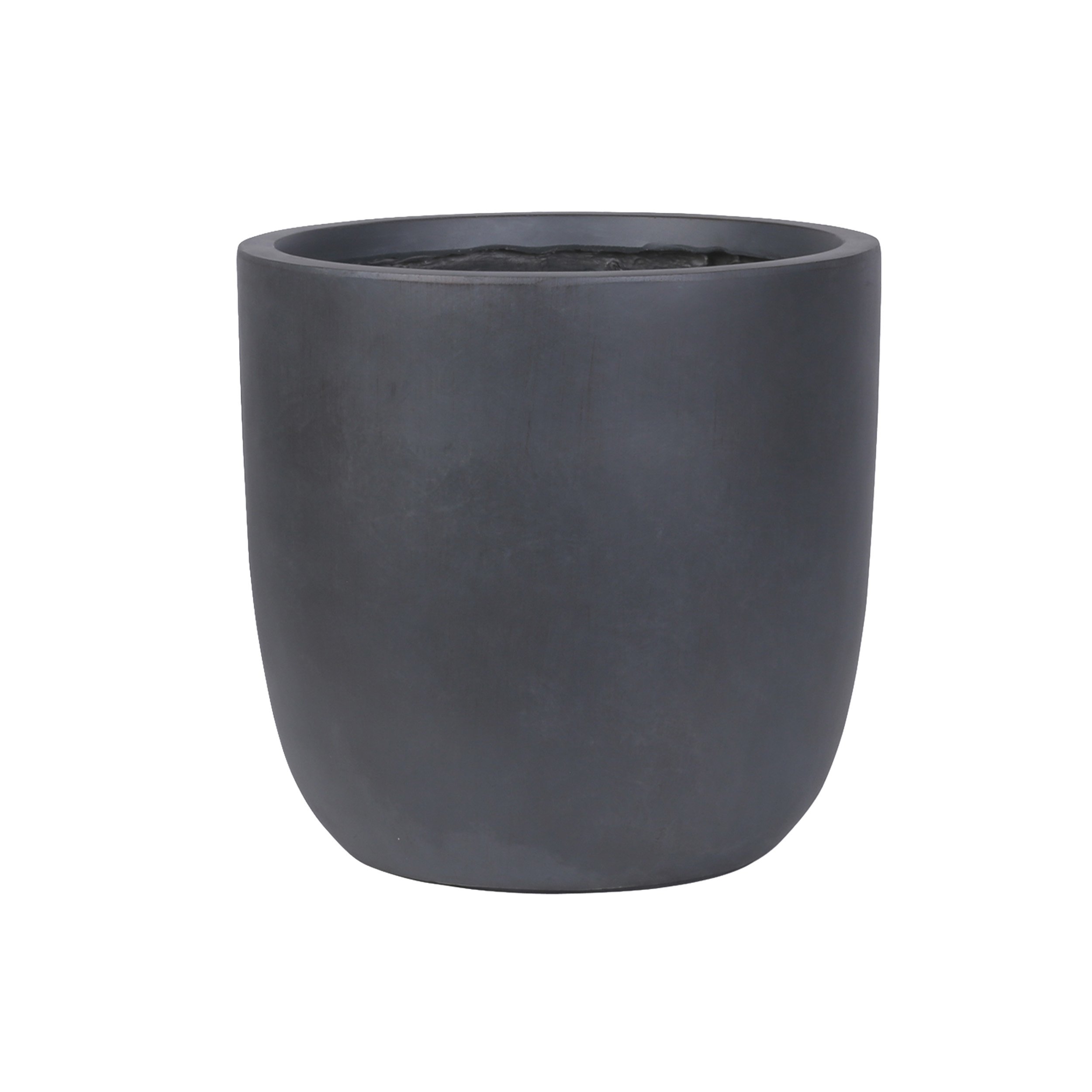 Keraminis lauko vazonas Ombra III, tamsiai pilkos sp., 51 x 51 x 50 cm.