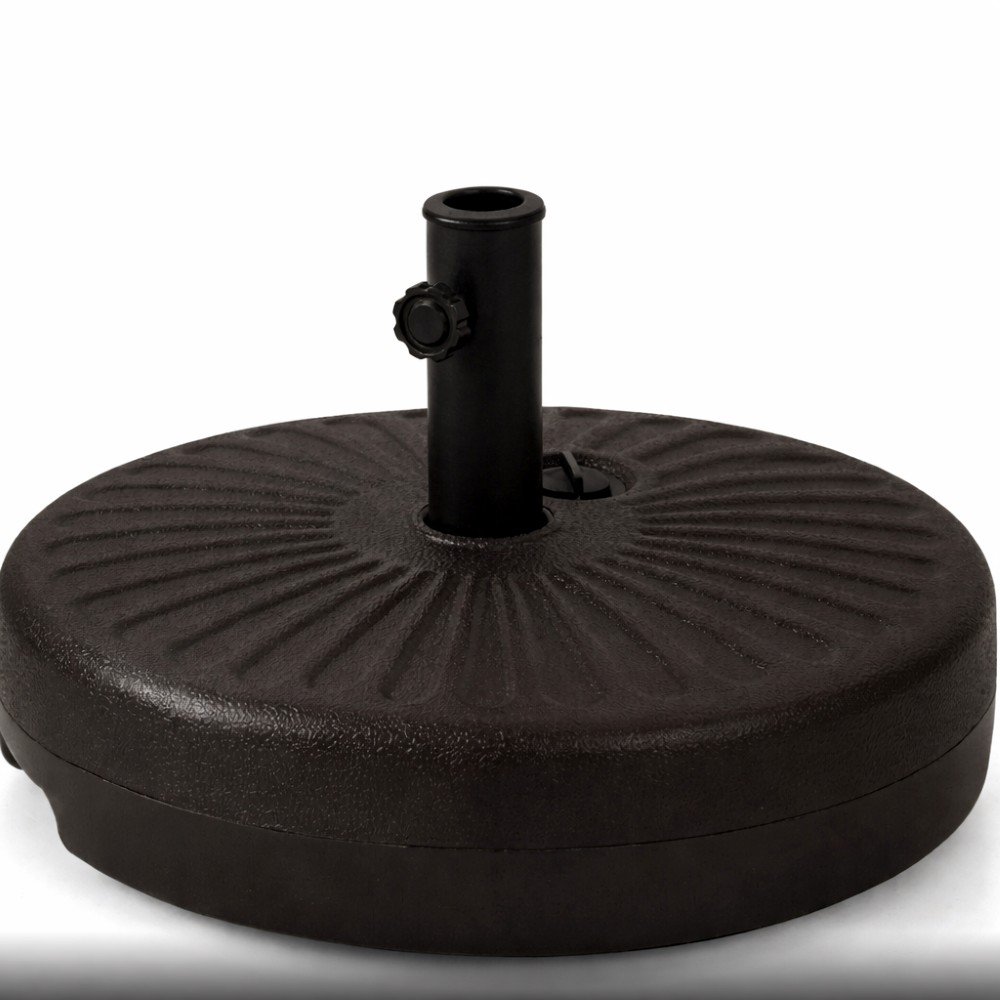 Sodo skėčio stovas NOVELLY HOME, HDPE, spl. tamsiai ruda, 50x50x14/31 cm, XT3271