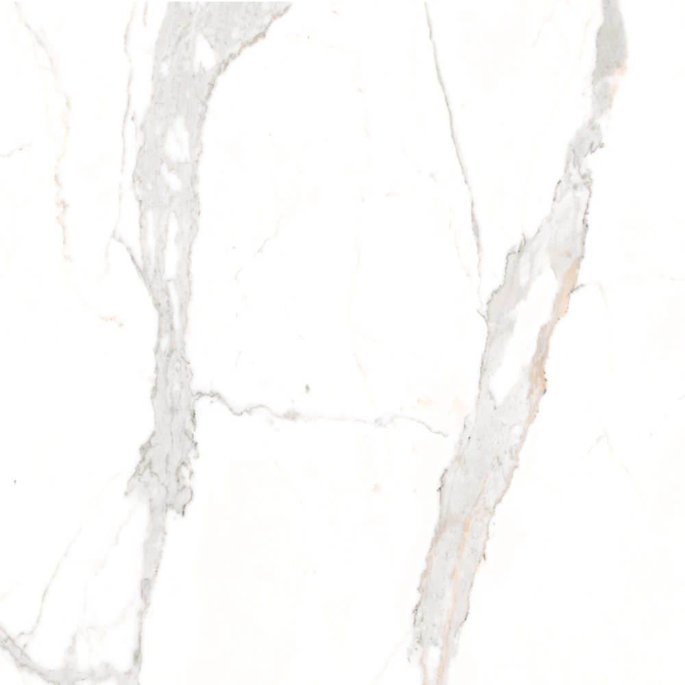 Akmens masės plytelės KAI/CERAMICA FIORE Mykonos 9550, 60 x 60 cm, 1,080 m2/dėž., glazūruotos, baltas marmuras, Bulgarija