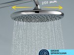 Dušo komplektas su perjungėju GROHE QuickFix Vitalio Start 250 Flex, 250mm lietaus galva ir 2-jų srovių 110mm dušelis, chromo spalva, 26680001