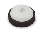 Specialiųjų patalpų LED šviestuvas ORRO BL170CP01-PIR, 10W, 700 lm, IP54, su PIR judesio davikliu, virštinkinis, juodos sp., apvalus, A171500010