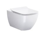Klozetas CERSANIT Diago/Metropolitan Clean On, pakabinamas, su lėtai idarančiu, plonu, "easy off" dangčiu, K701-266