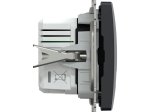 Kištukinis lizdas SCHNEIDER Sedna Design, įleidžiamas, be rėmelio, su įž., USB-A - USB-C, antracito sp., SDD114405