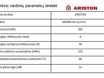 Elektrinis vandens šildytuvas ARISTON Andris Rs, 15L, virš kriauklės