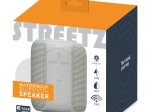 Kolonėlė STREETZ CM766, 10 W, IPX7, 3,5 mm, AUX, micro SD lizdas, atspari vandeniui, Bluetooth 5, veikimo laikas - 10 val., pilkos sp.