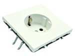 Kištukinis lizdas TOPE Bora, 1 vietos, įleidžiamas, baltos sp., su įžeminimu, 16 A, 250 V, 500900007