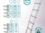 Kopėčios HERVIN EQUIPMENT AS0110AV2, alium. atremiamos, 10 pakopų, 2600 mm, AS0110AV2