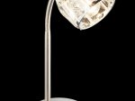 Stalinis nakties šviestuvas GLOBO Kris, E14, 1 x 40W, 230V, su jungikliu, chromas, skaidraus stiklo kristalas, 217 x 120 x 280 mm, 54356-1T