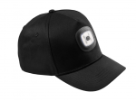 Kepurė HOGERT TECHNIK Dahn, su snapeliu, su LED apšvietimu, juodos spalvos, universalus dydis, 100% medvilnė