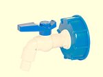 Vandens talpos IIBC rinkinys BRADAS, S60x6 adapteris su 3/4 colio PVC čiaupu ir 1/2 colio žarnos išleidimo anga 16 mm žarnai