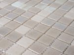 Stiklo mozaika MONA MOSAICS Hb205, 327 x 327 x 4 mm, spl. smėlinė/balta