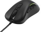 Žaidimų pelė DELTACO GAMING GAM-104, laidinė, 800-2400 DPI, 125 Hz, RGB-LED, USB, juodos sp.