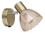 Kryptinis šviestuvas GLOBO Zachery, E14, 1 x 40W, 230V, geltonos sp., 100x125x160 mm