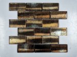 Stiklo mozaika MONA MOSAICS Td21-302, 300 x 300 x 8 mm, 11 vnt./dėž., spl. rūdžių blizgi