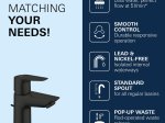 Praustuvo maišytuvas GROHE QUICKFIX START EDGE, su dugno vožtuvu, S-dydis, juoda matinė spalva, 233422431