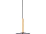 Pakabinamas šviestuvas GLOBO Blacky I, E27, 1 x 60W, 230V, žalvario sp. metalas, dūmų sp. stiklas, 300 x 1200 mm, 15345H1MM