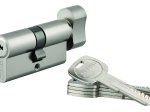 Spynos cilindras THIRARD, Trafic 6, su suktuku, 5 raktai, žalvarinis, nikeliuotas, 30 x 30 mm, 293166