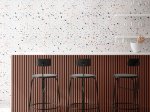 MDF sienų lentjuostė PUFFIN, spl. terracote/black, 2650x245x22 mm, akustinė, dekoratyvinė