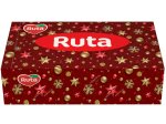 Kosmetinės servetėlės RUTA, 150 vnt., 2 sluoks., kalėdinėje dėžutėje