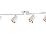 Kryptinis šviestuvas RABALUX Solange, LED, 4 x 6W, 230V, 3000K, 4 x 380 lm, IP20, metalinis, baltos sp., 840 x 110 x 100 mm, 5048
