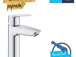 Praustuvo maišytuvas GROHE Quickfix Start, M dydžio, su push-open dugno vožtuvu, chromas, 23575002