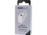 Telefono įkroviklis MUSTHAVZ Easy to Go, USB-A įkroviklis, 15W, baltos sp., MHESHEAD15WWHT