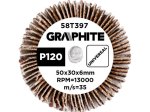 Žiedlapinis šlifavimo cilindras GRAPHITE, 50 x 30 x 6 mm, P120