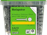 Montavimo sraigtai ESSVE, 4,2 x 13 mm, A2 nerūdijantis plienas, 250 vnt.