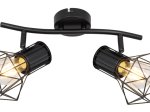 Kryptinis šviestuvas GLOBO Priska, E27, 2 x 40W, 230V, juodos sp., 340x130x190 mm