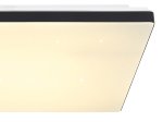 Išmanusis lubinis LED šviestuvas GLOBO Ully Smart Light, 24W, 230V, 2400 lm, 2700-6000K, su 2xAA el., pultu, vald. per progr., dimer., matinis juodas, 485x485x60 mm, 48025BSH