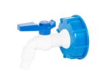 Vandens talpos IIBC rinkinys BRADAS, S60x6 adapteris su 3/4 colio PVC čiaupu ir 1/2 colio žarnos išleidimo anga 16 mm žarnai