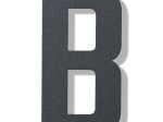 Namo raidė B, 120 mm, antracito sp, nerūdijantis plienas