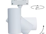 Kryptinis šviestuvas ant bėgelio DPM X-LINE STR-3XGU10-W, GU10, 3 x 60W, 230V, baltos sp., 1000x60x117 mm