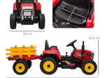 Vaikiškas traktorius, 12V 4.5A, spl. raudona, 1360x500x530 mm, EC34