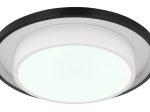 Lubinis LED šviestuvas GLOBO Morgan, 21W, 230V, 2120lm, 2700-6500K, RGB, dim., atmintis, su pultu, juodas, matinis, akrilinis opalas, 450x450x65mm,41390-21