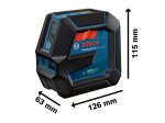 Linijinis lazerinis nivelyras BOSCH GLL 2-15 G, BG 4x1,5V, LB10, 0601063W00