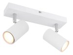 Kryptinis šviestuvas GLOBO Robby, GU10, 2 x 35W, 230V, metalinis, baltos sp., 60 x 120 x 260 mm, 57911-2W