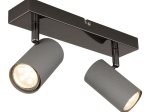 Kryptinis šviestuvas GLOBO Robby, GU10, 2 x 25W, 230V, pilkos sp., 260x100x120 mm
